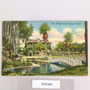 Conrad Schuck's Wonder House Bartow Florida 1930s Linen Postcard Unposted